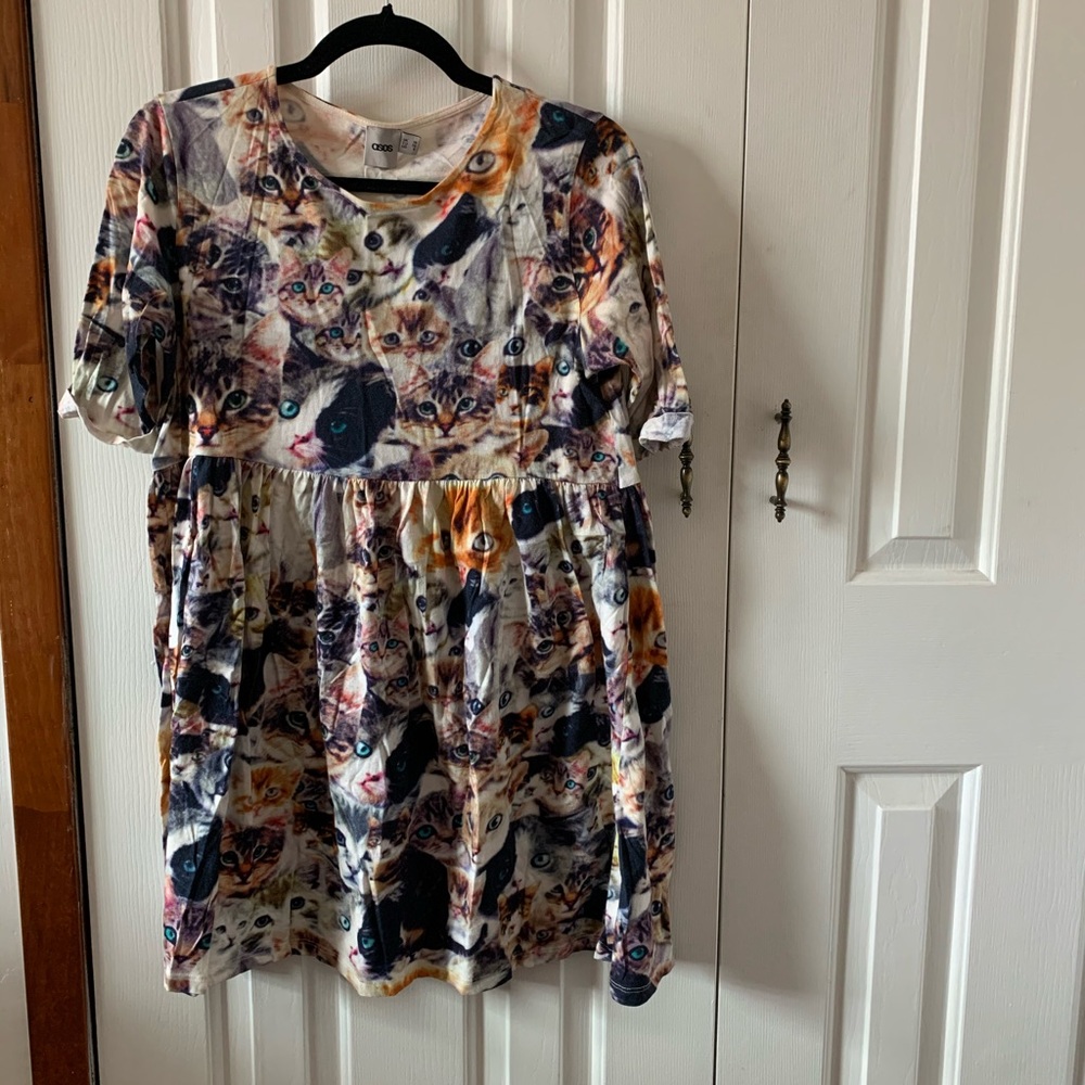 ASOS Cat Print mini dress